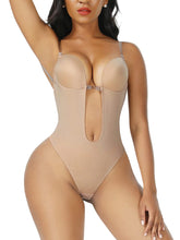 Wholesale High Waist 30D Fabric Tummy Control Bodysuit with Nubuck Shoulder Straps